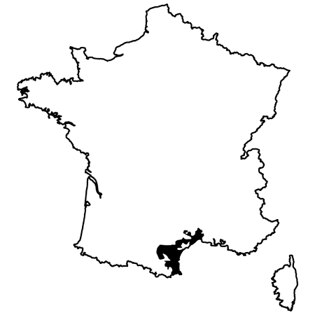 Map of Languedoc-Roussillon