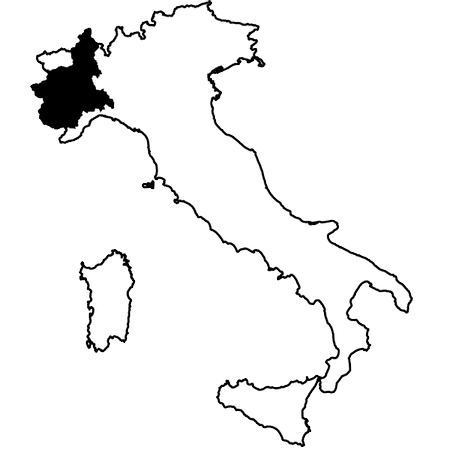 Map of Piemonte
